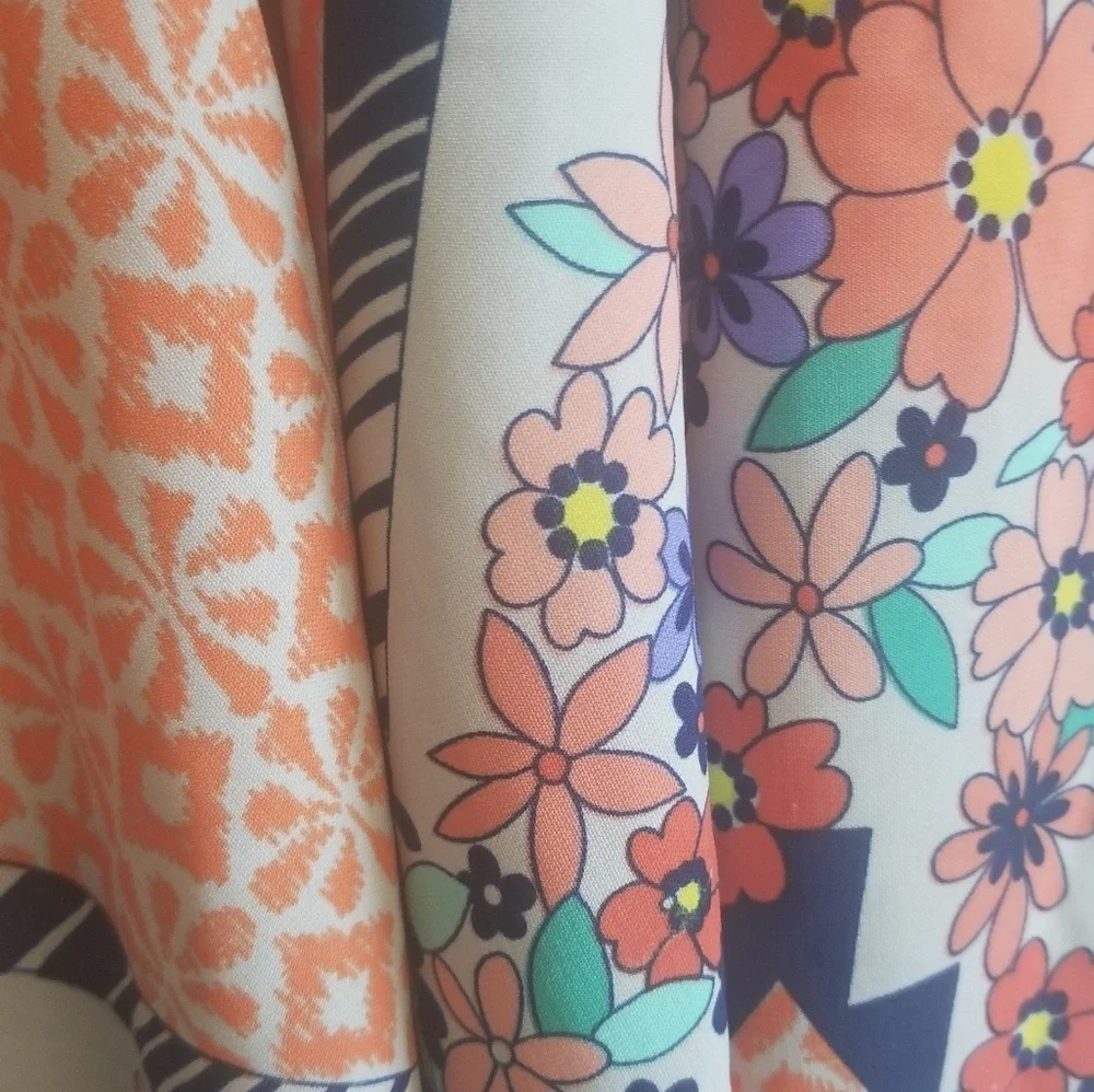 Ark & Co Deep Coral and Floral above knee dress - Picture 7 of 8